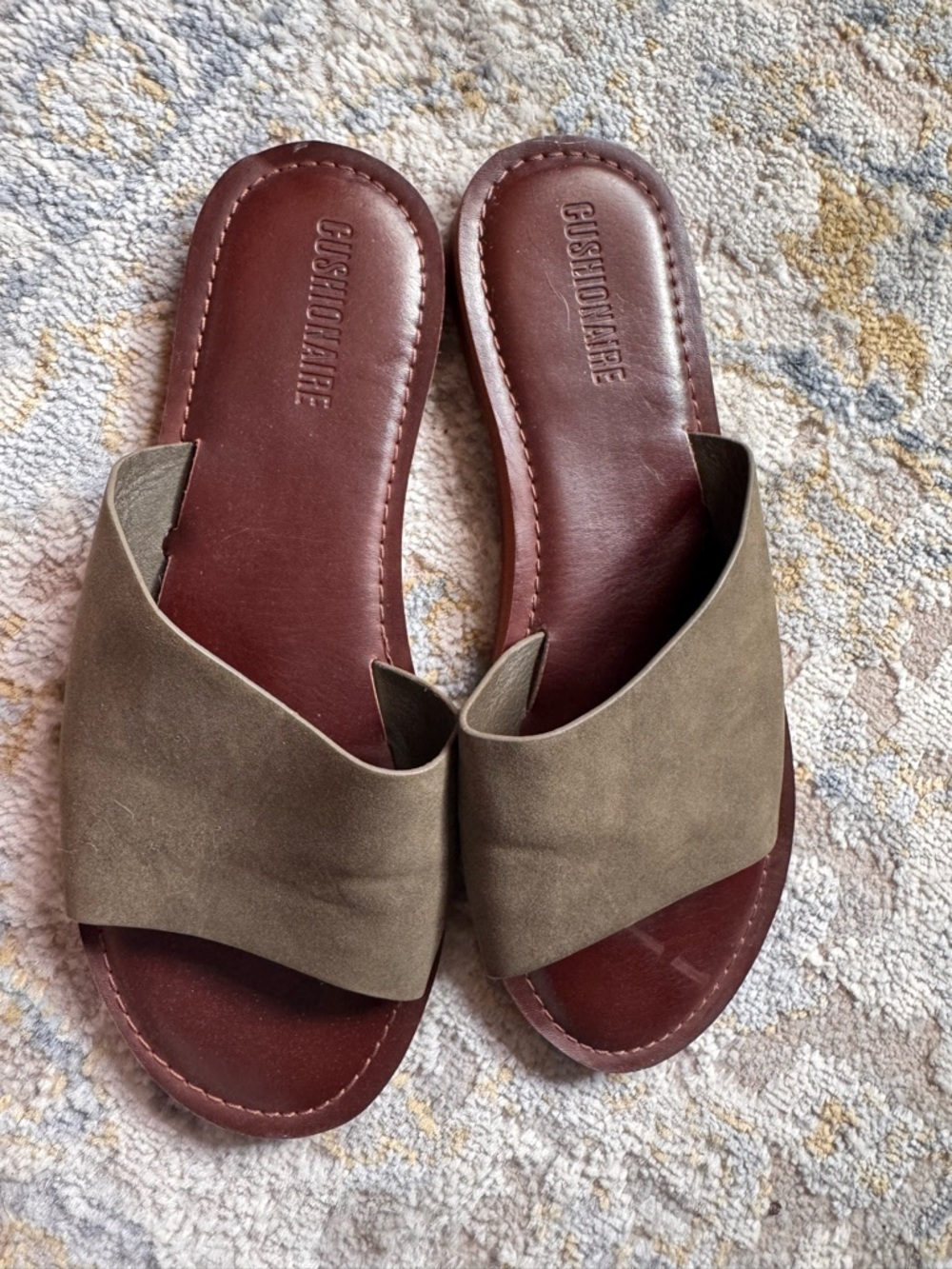 Women's Green Slide Sandals